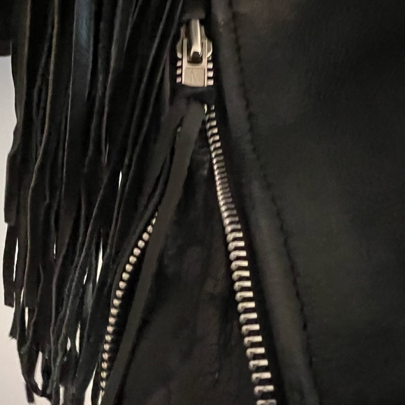 Black Leather Biker Jacket Women’s XL - Picture 3 of 7